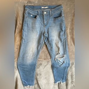 Levi’s 710 Distressed Light Wash Jeans